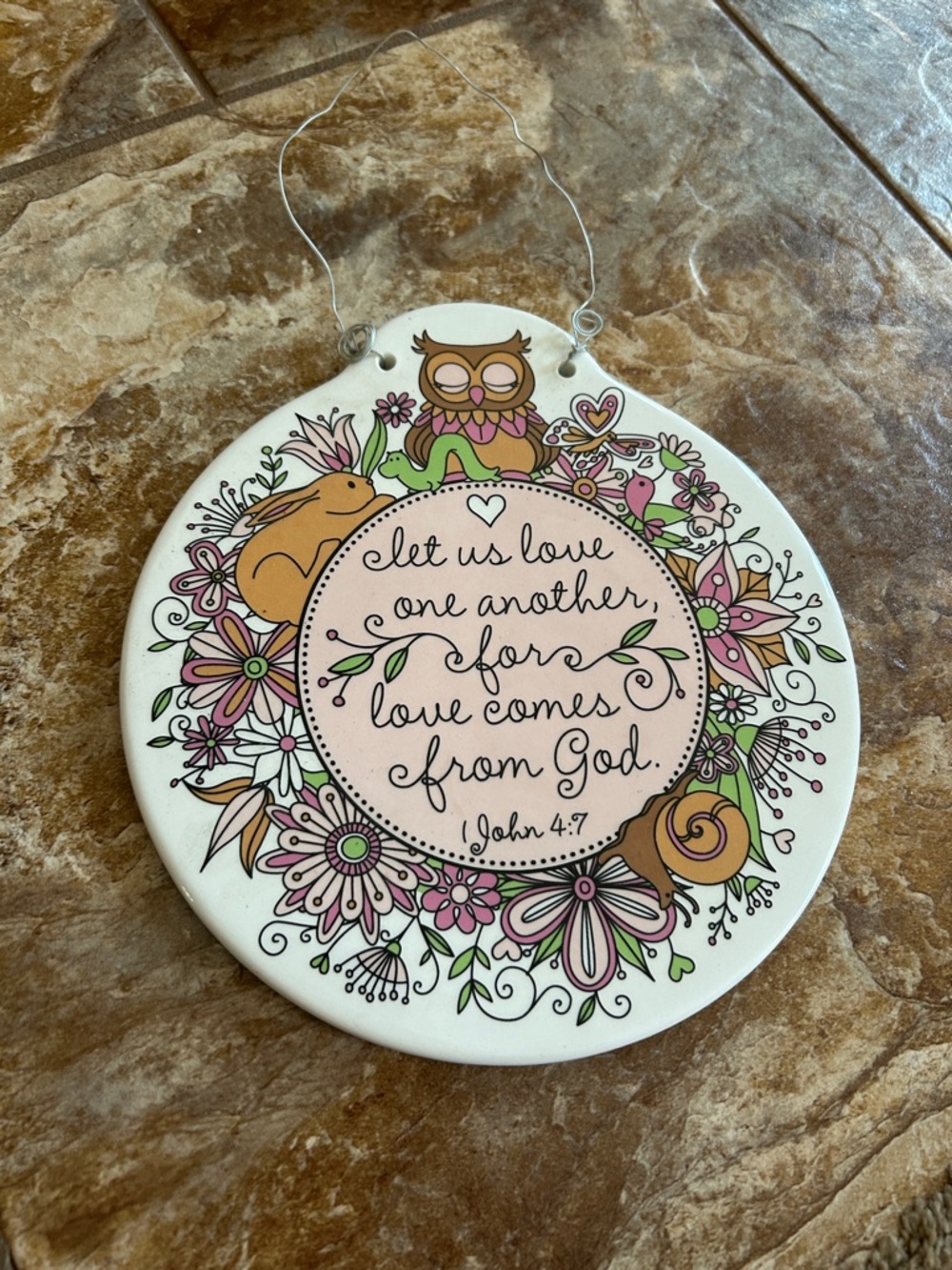 In God’s Garden Decorative plate with scripture